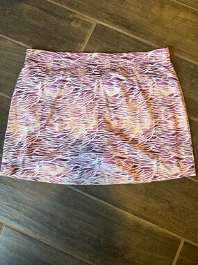 Pebble Beach Zebra-Print Active skort